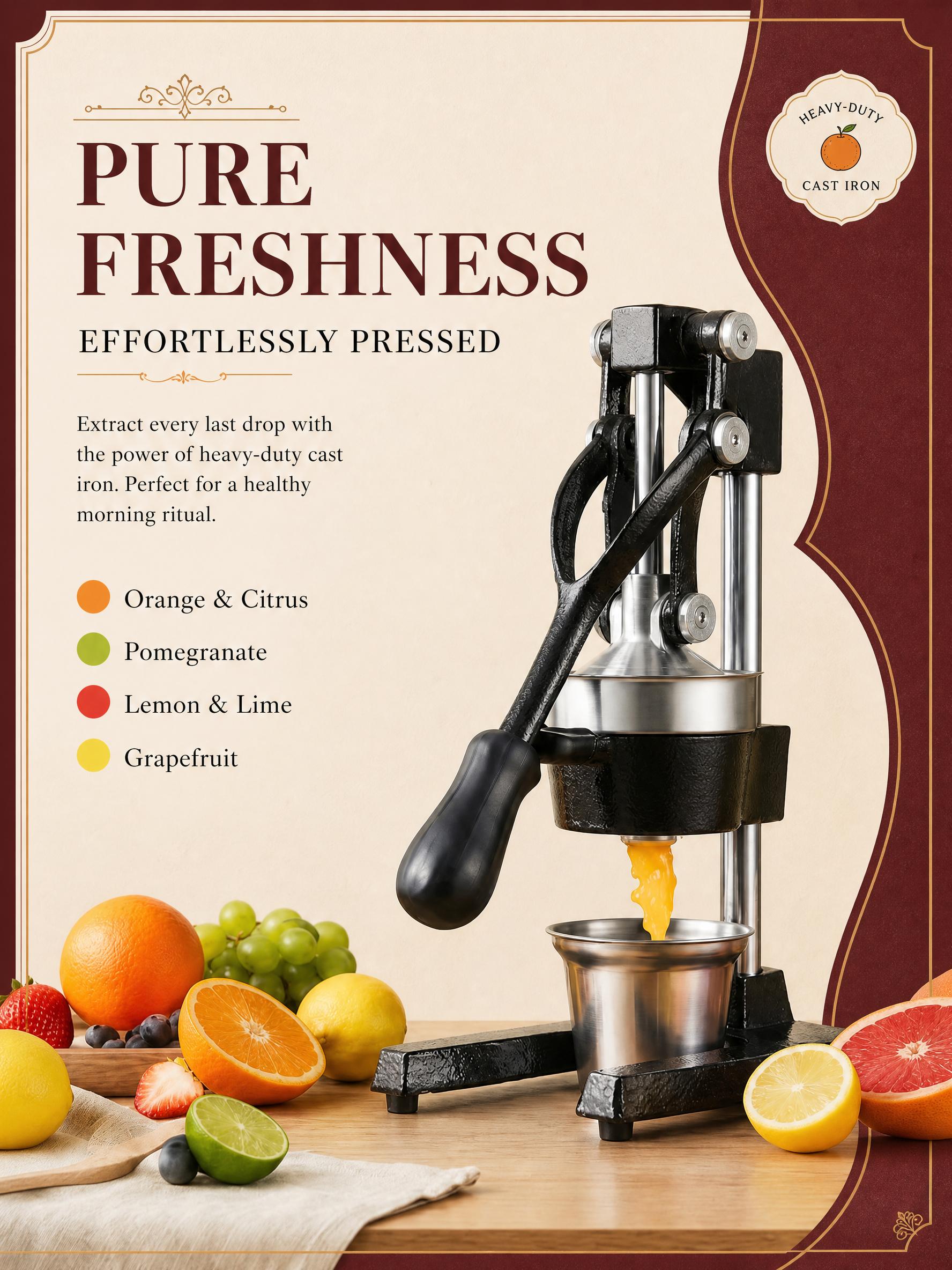 Manual Juicer, Manual Citrus J - огляд і ціна Citrus Juicer Bar