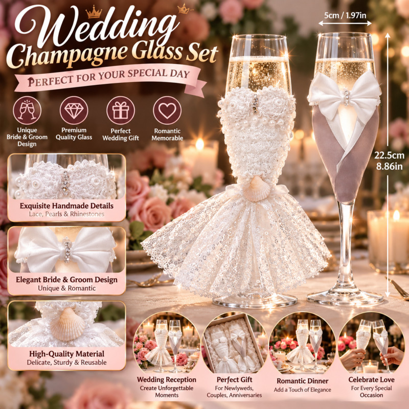 Wedding Champagne Flutes Set B - огляд і ціна Home Bar Set