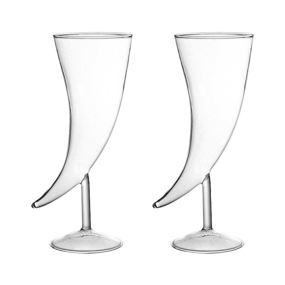 2Pcs Ox Horn Cocktail Glass Se - огляд і ціна Home Bar Set