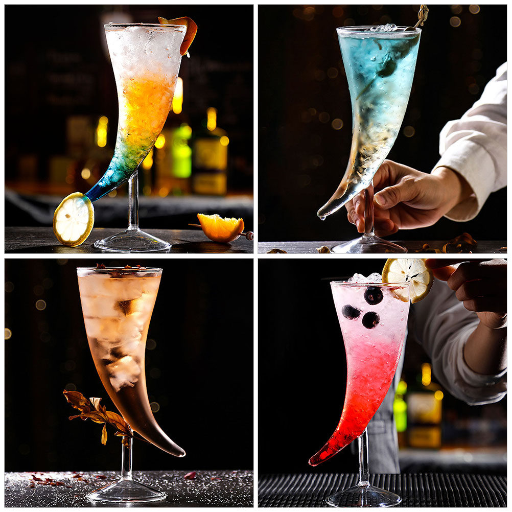 2Pcs Ox Horn Cocktail Glass Se - огляд і ціна Home Bar Set